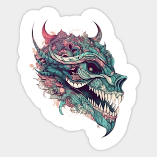 fantasy moster head of legendary dragon Sticker